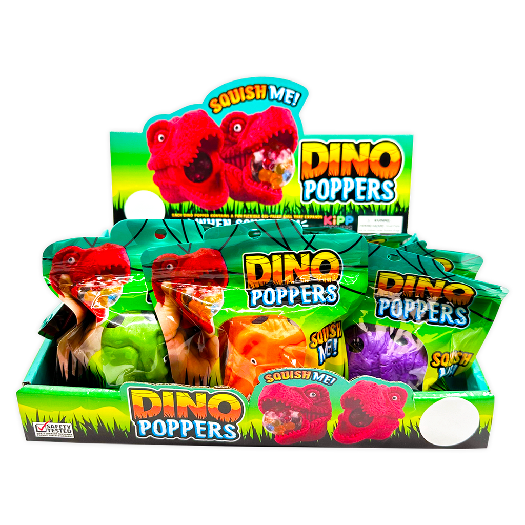 So Much Fun! Squishy Fidget Dino Poppers - 12/Display