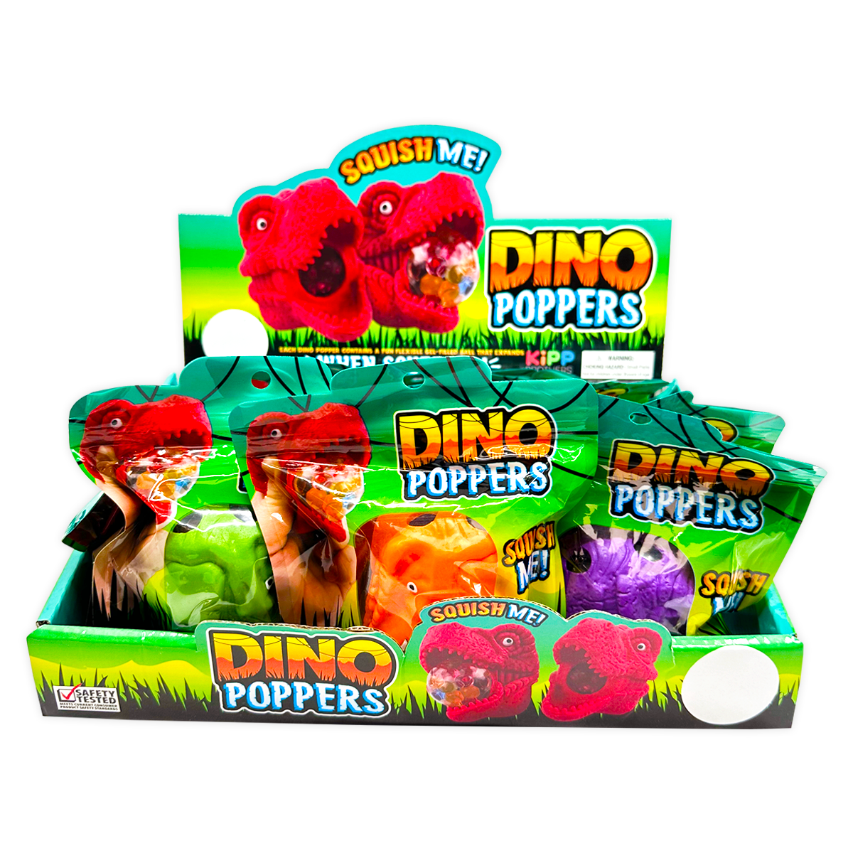 So Much Fun! Squishy Fidget Dino Poppers - 12/Display
