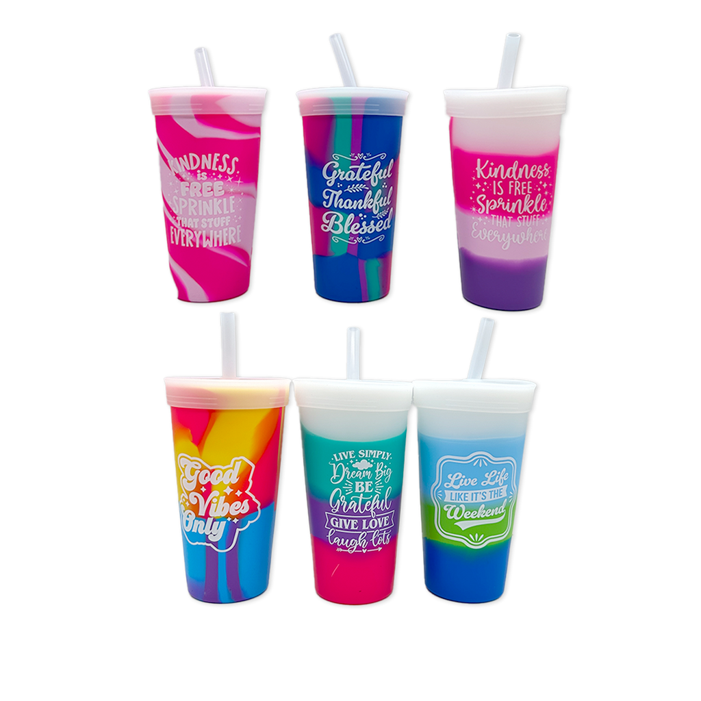 Roughneck Silicone 22oz Cup with Lid & Straw