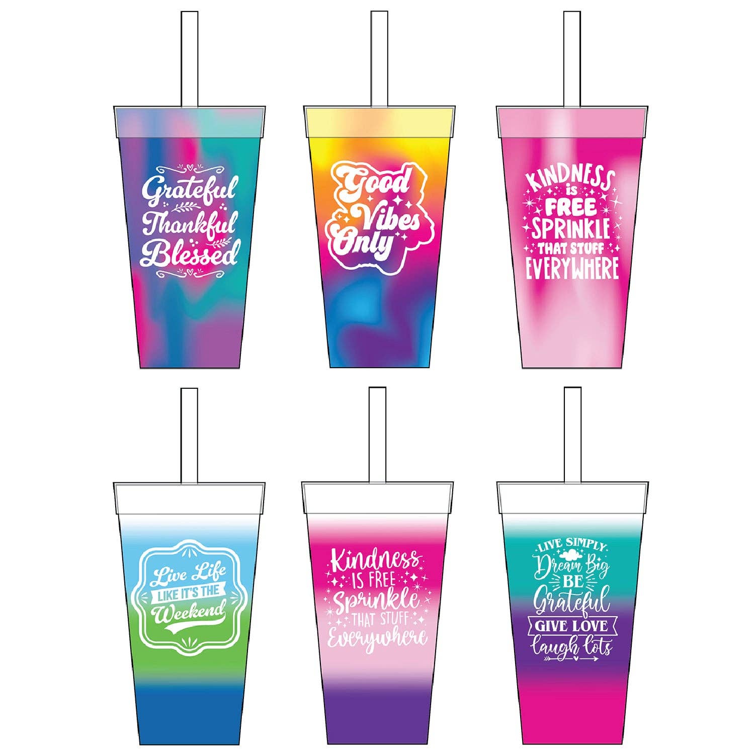 Roughneck Silicone 22oz Cup with Lid & Straw - 6/Display