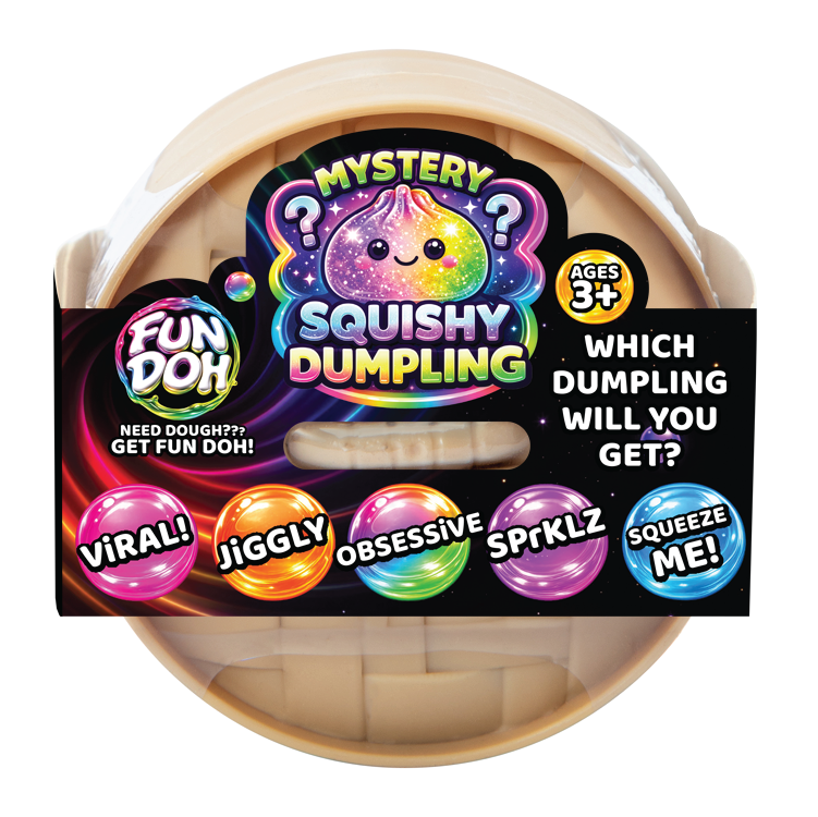 Fun Doh 4" Mystery Dumpling Squishies | 12pc Display Box