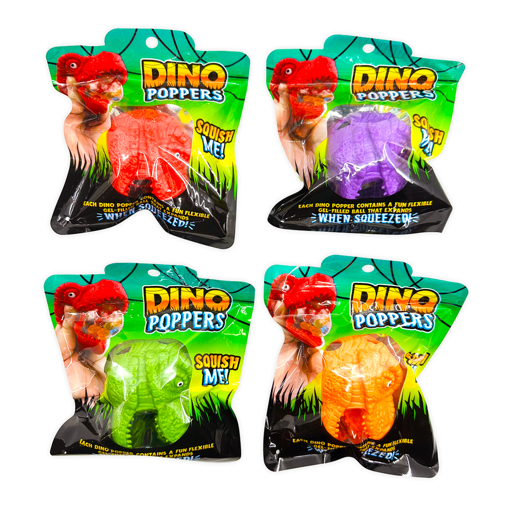 So Much Fun! Squishy Fidget Dino Poppers - 12/Display