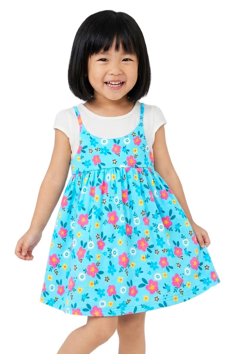 Cutie Patootie Clothing -TKD-3991T-M130 Toddler's Double Layered Tee Dress