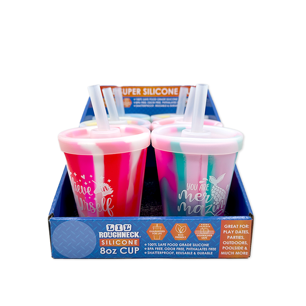 Roughneck Kids Toddler 8oz Silicone Super Cups - 6/Display