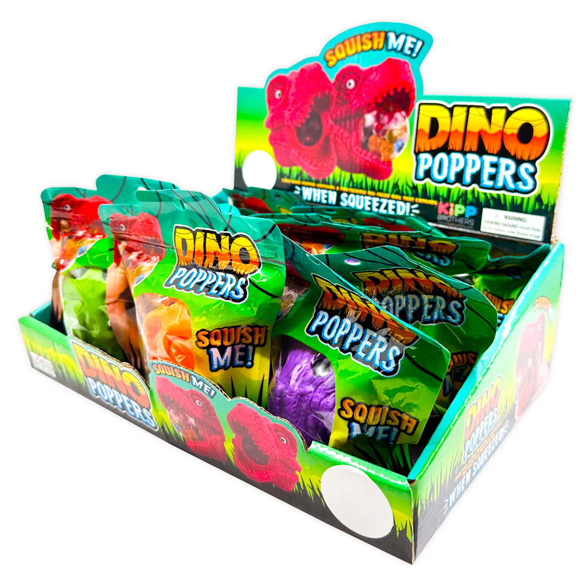 So Much Fun! Squishy Fidget Dino Poppers - 12/Display