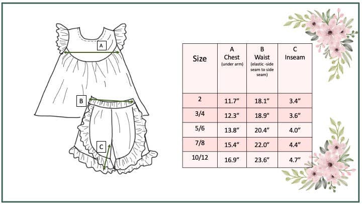 Kids Bright Rainbow Leopard Ruffle Spring Summer Short Set