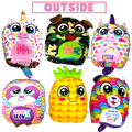 Plush Fluffy Stuffy Reversible Toy Assortment.