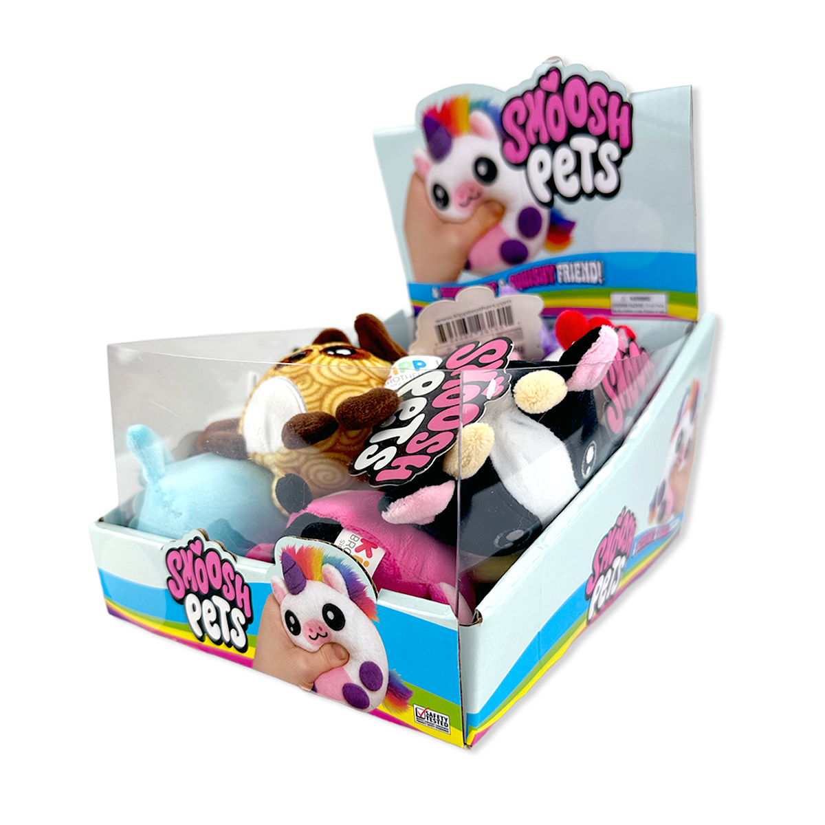 Smoosh Pets Soft Squishy Plush Ball Assortment - 12/Display