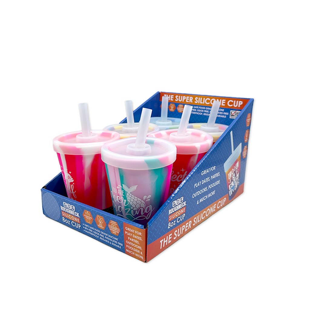Roughneck Kids Toddler 8oz Silicone Super Cups - 6/Display