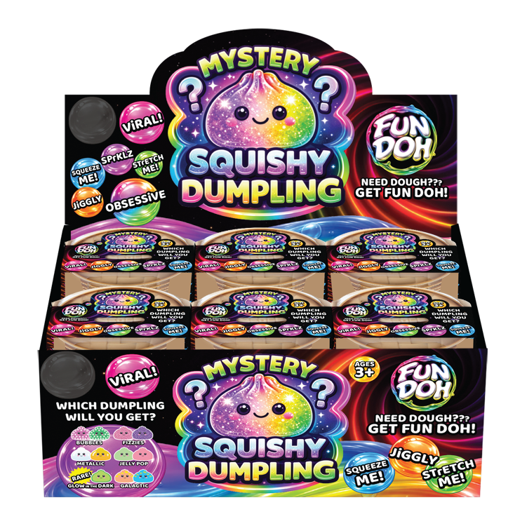 Fun Doh 4" Mystery Dumpling Squishies | 12pc Display Box