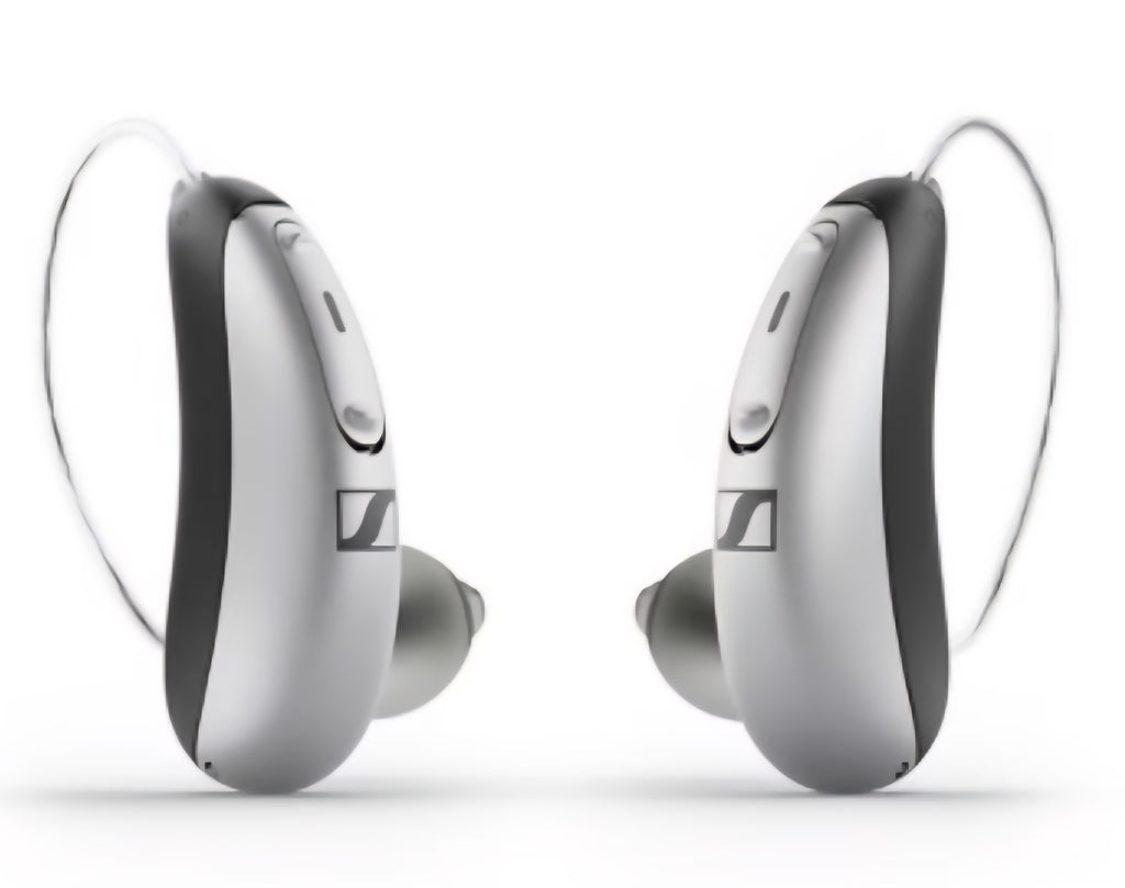 Sennheiser - All-Day Clear - OTC Self-Fitting Hearing Aid for Mild to Moderate Hearing Loss – All-Day Wear & Bluetooth - Gray Model: All-Day Clear ADC1 SKU: 10756115 Mild to Moderate Hearing Loss – All-Day Wear & Bluetooth