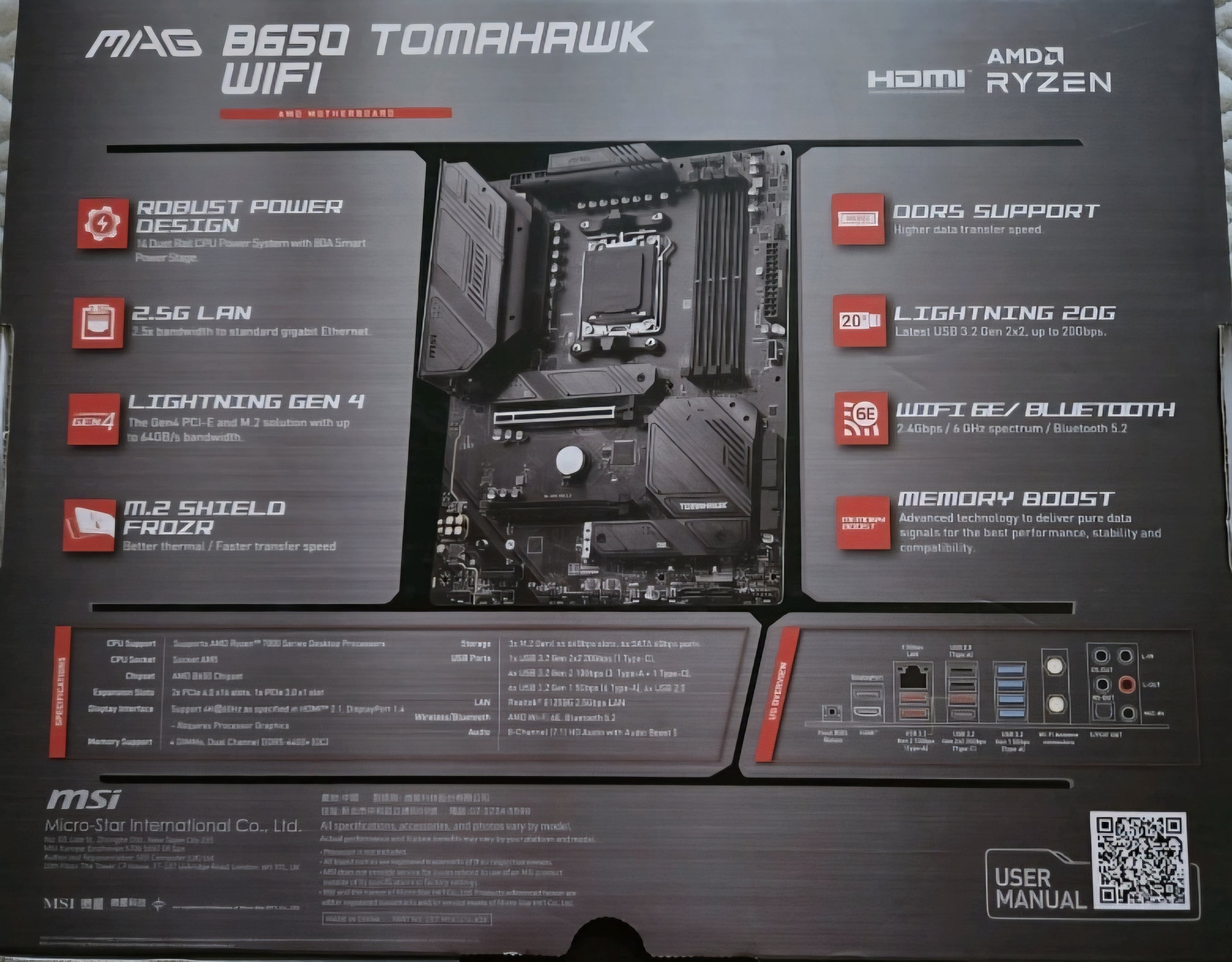 MSI Mag B650 Tomahawk WiFi Gaming Motherboard